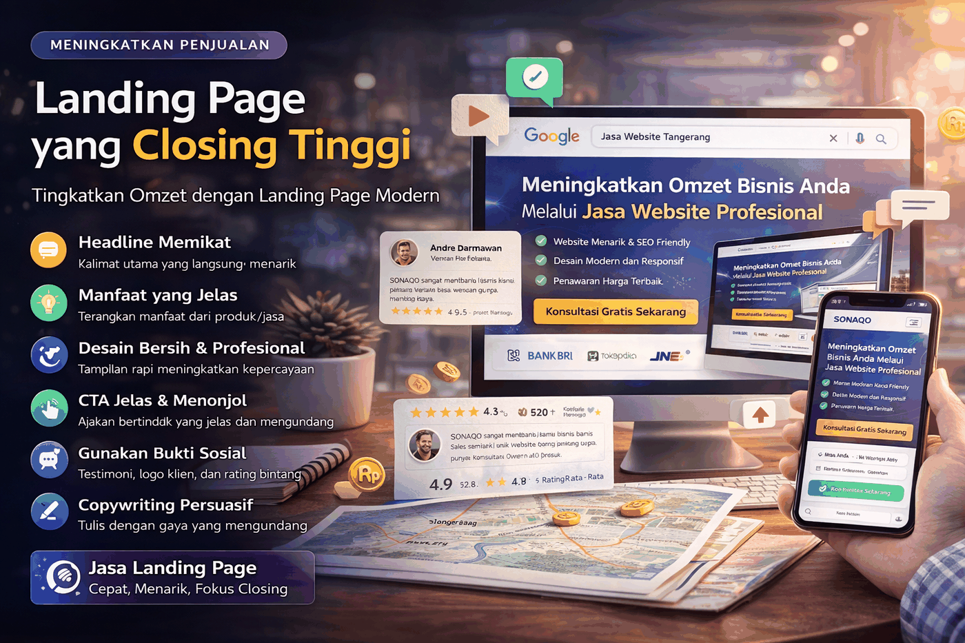 Landing page campaign yang fokus