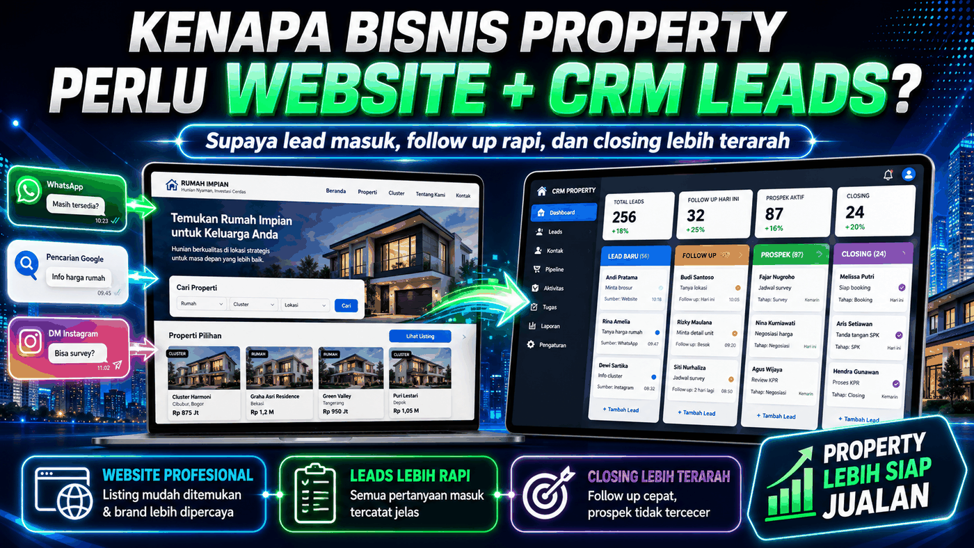 Bisnis property perlu website dan CRM leads