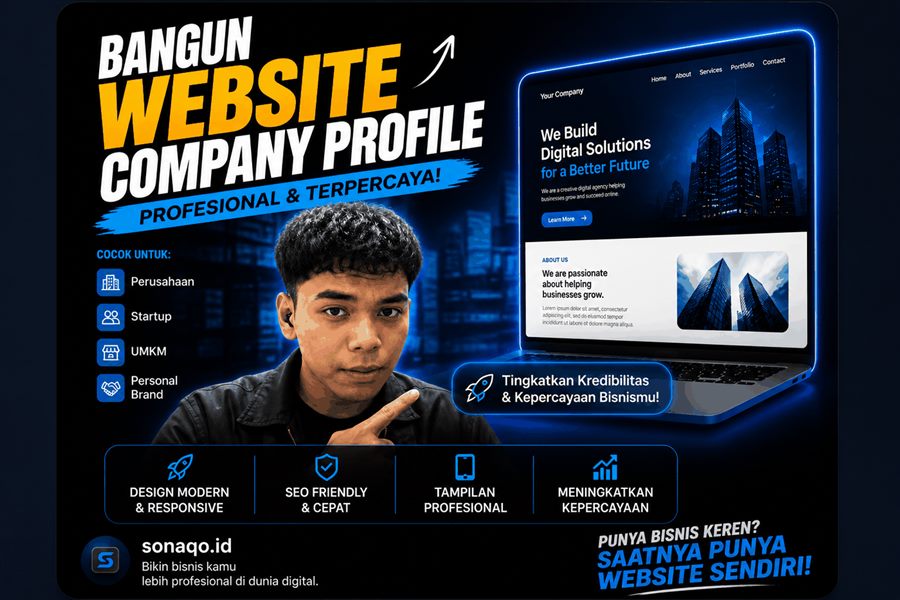 Preview website landing page sederhana