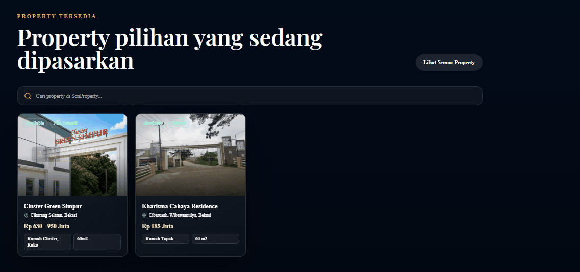 Section property tersedia Sonproperty.id